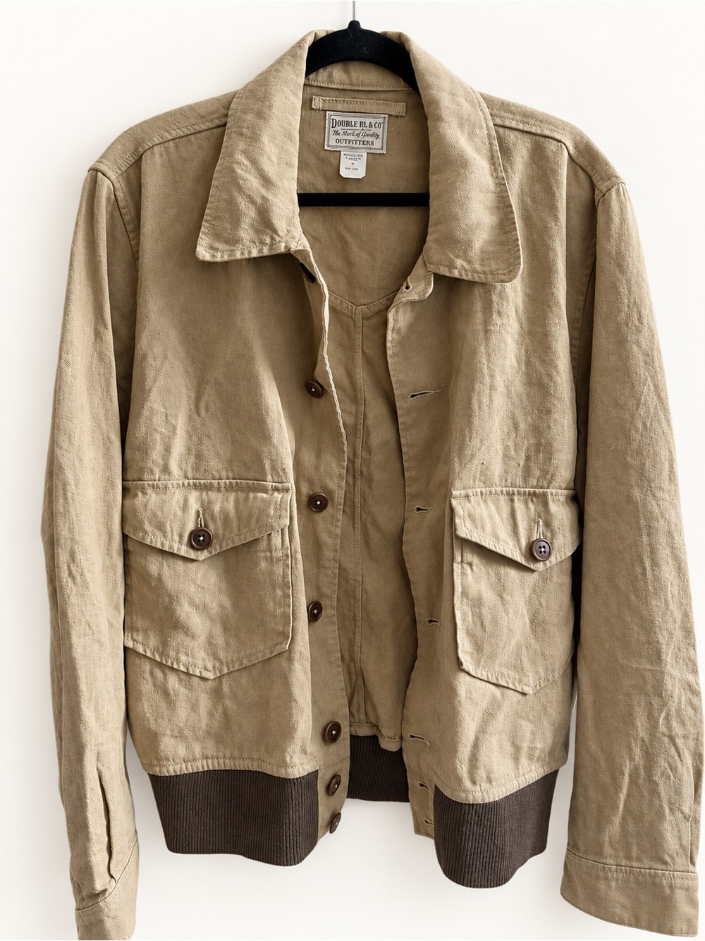 RRL Ralph Lauren Linen Cotton Jacket Brown L NWT